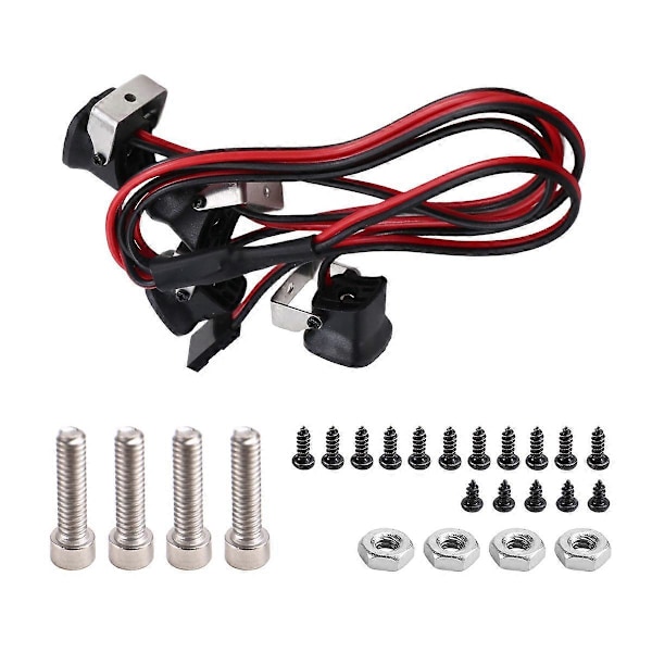 4 LED-valoa Axial SCX10 III -4 -6 1/10 RC punaiseen valoon