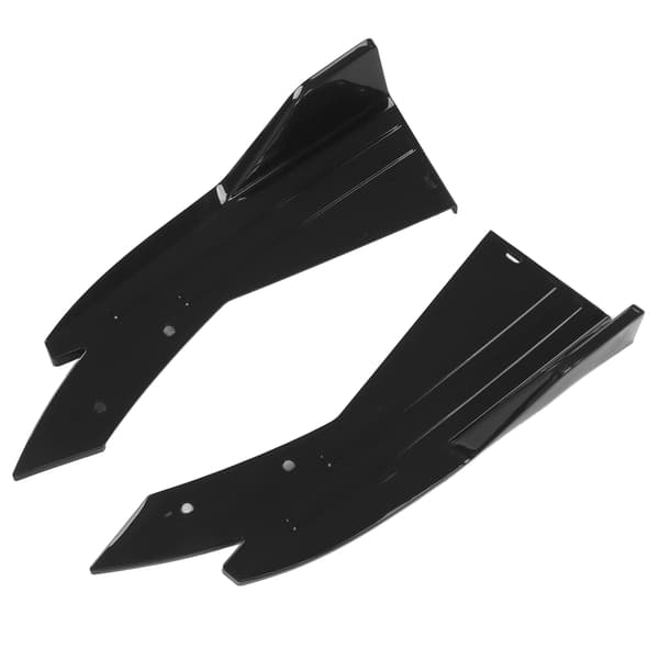 2 stk. Bil Bagkofanger Canard Læbe Sideskørt Splitter Spoiler Blank Sort Universal