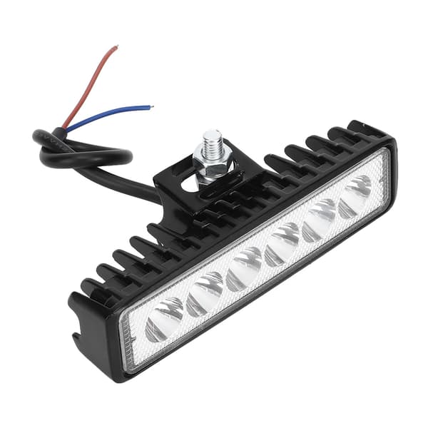 12V 18W 6 LED Bar Arbejdslampe Kørelys Køretøjsmodifikation IP67 Sort
