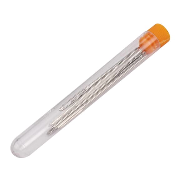 12 Pieces Blunt Needles, Large Eye Needles, Steel Knitting Needles, Sewing Tools with Clear Bottle, 3 Sizes