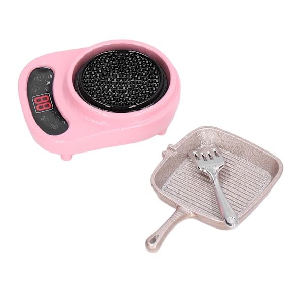 1:12 Nuken talo Keittiötarvikesarja Seos Simulaatio Liesi Kattila Lasta Miniatyyri KeittiötarvikePink