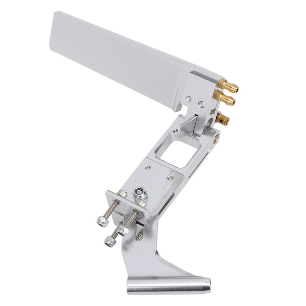 110mm Aluminium Vattenabsorberande Styrroder med 4mm Stödaxel Stjärt för Katt RC Jetbåt Silver