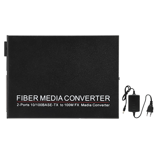 2-portars Ethernet-fiberswitch TBCMC3412ES20A Plug Play Stabil Robust Datornätverksswitchar 100240V(EU-kontakt )