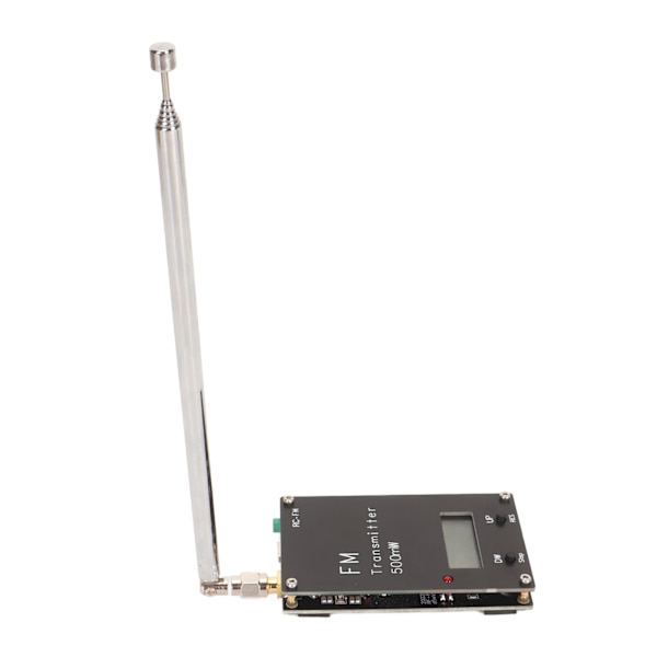 2000M FM-sender Profesjonell Langdistanse 76‑108Mhz 0.5W 500mW Stereo Sendermodul med Digital LCD-skjerm