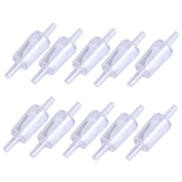 10 st Backventil 4mm PP Luftpump Akvarium 1 Vägs Vattenstopp Backventil för Akvarium Vit