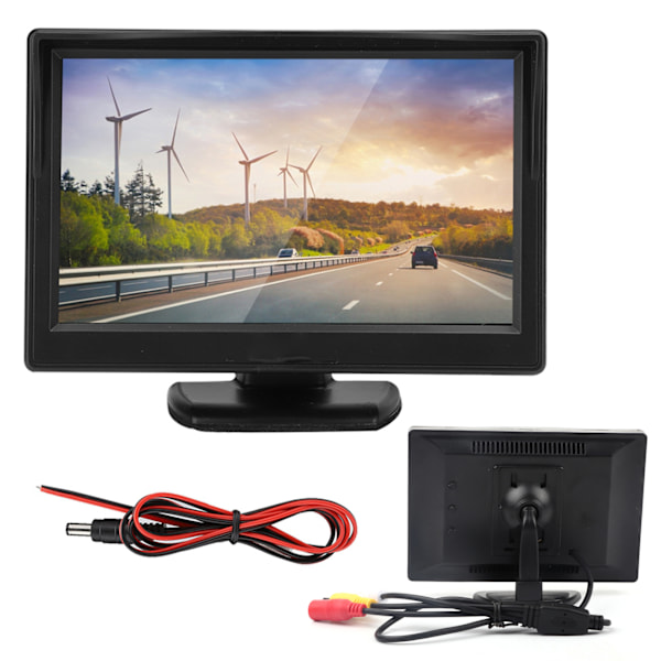 5-tums högupplösta TFT LCD-reverserande parkeringsvattentät monitor för bilbackupkamera