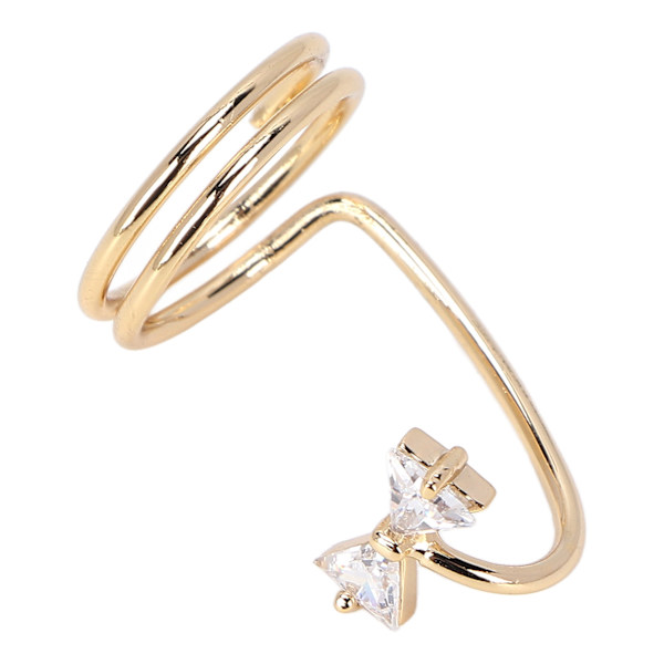 Fashionabla fingerspikring galvaniserad koppar manikyrring nail art guld