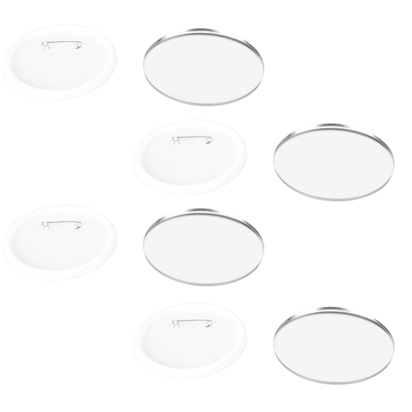 100 sett Blank Button Badge Parts Sett for Button Making Machine DIY Rund Form Rustproof Button Making Supplies 75mm/3.0in