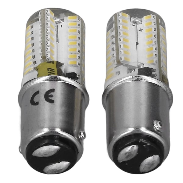BA15D LED-pære 64 LED'er 4W 360Lm Høj lysstyrke Plug and Play BA15D Pære AC DC 12V til Driveway Deck Patio RV'er Hvidt lys