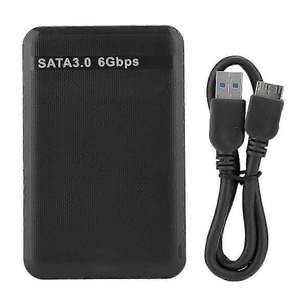 2,5 tums USB3.0 SATA3.0 Höghastighets 6Gbps Mobilt Hårddiskkabinett Stödjer 3TB UASP Hårddiskkabinett