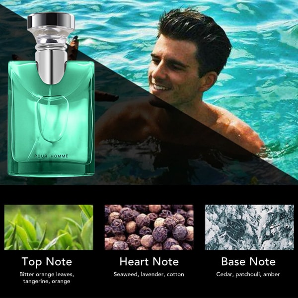 Herreparfume 100 ml Forfriskende let duft Langtidsholdbar mandlig parfumespray til daglig brug