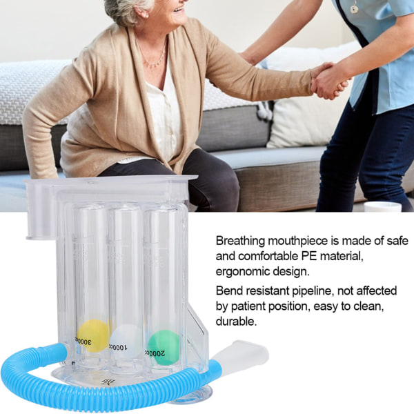Djupa andning Lungträningsincitament Spirometer Andningsmätningssystem Typ B 3 bollsug och blås