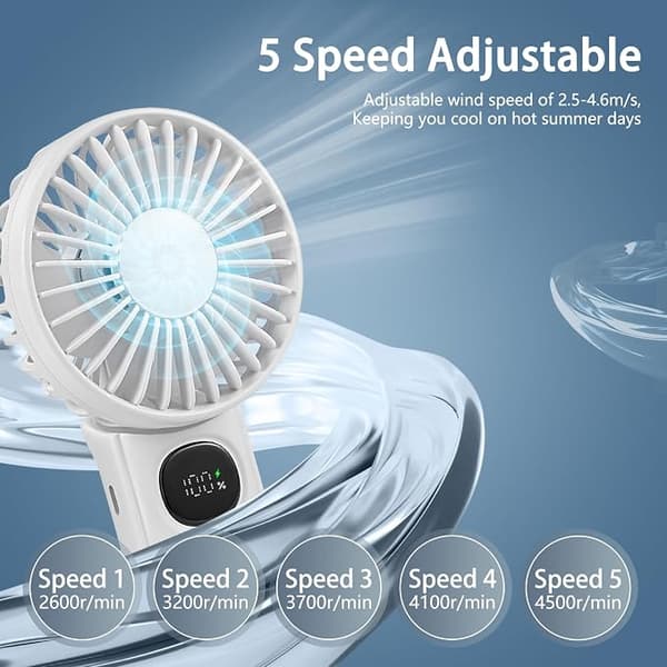Bærbar håndholdt ventilator 2-pak