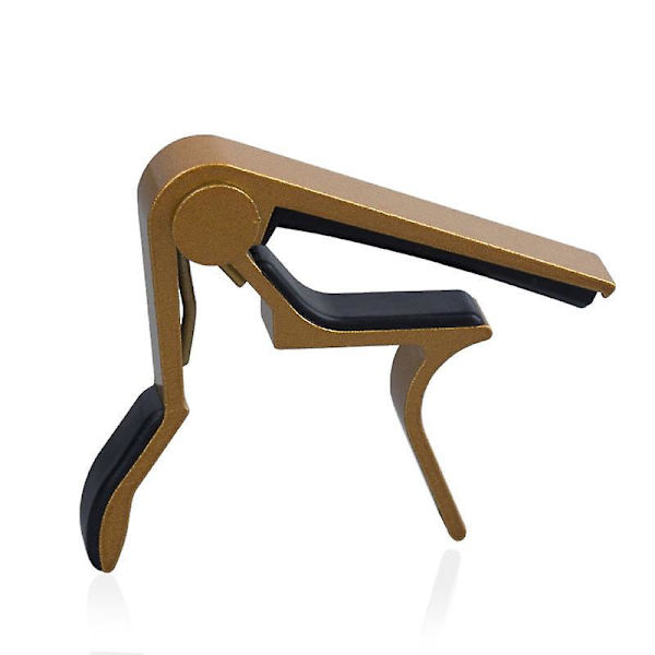 Akustisk & Elektrisk Guitar Capo, 6-strenget, Sort+Guld