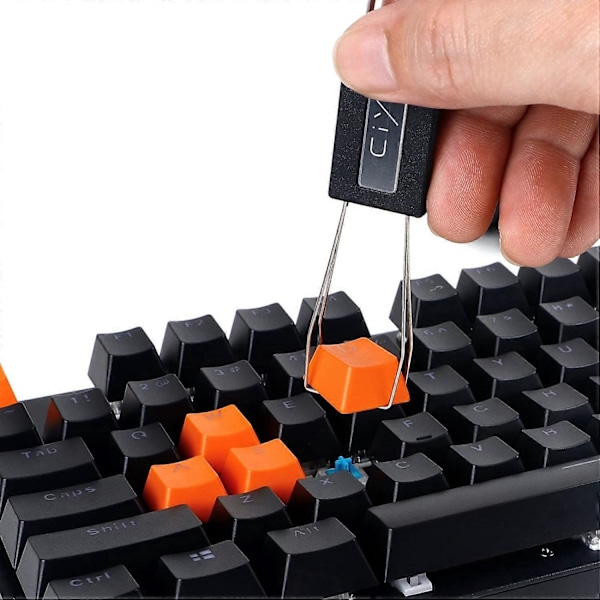 Ny Mote Kingdom Keycap Puller Brytertrekker Rustfritt Stål Keycap Fjerningsverktøy med 2 stk Tastatur Rengjøringsbørste for Mekanisk Tastatur