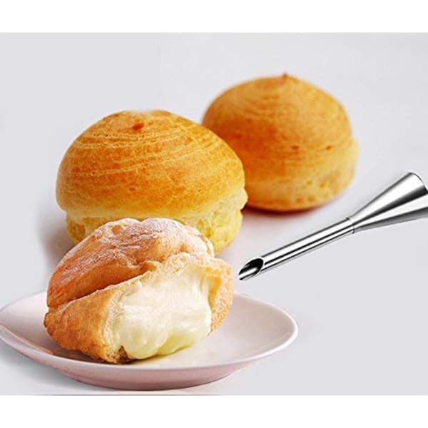 3 STK/Sæt Flødeskumsdyse i Rustfrit Stål, Sprøjteposerør, Cupcake Kagepyntningsværktøj
