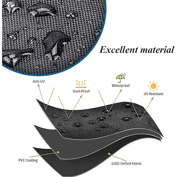 Utomhus gungstolsskydd, vattentätt dammtätt takgungskydd för trädgårdsgungstol, 183x139x170cm