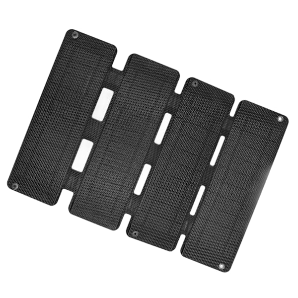 13W 5V ETFE Foldbar Solcellepanel Oplader Dobbelt USB Udgang Telefon Powerbank Solcelle Opladningspakke 4 Fold Sort