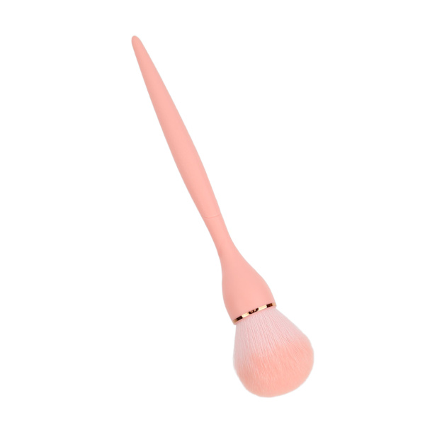 Sminkborste för rouge, professionell, bärbar, mjuk syntetisk fiber, lös puderborste, kosmetiskt verktyg för kvinnor, rosa