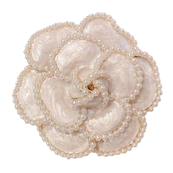 Blomsterbrosje Elegant dekorativt tilbehør Dekorpynt for kåpedraktdekke hvit