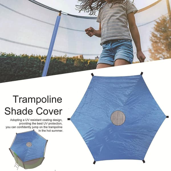 Trampoline Sun Shade - Outdoor Trampoline Canopy - Trampoline Protective Cover Sunscreen - Sun and Rain Trampoline Accessory