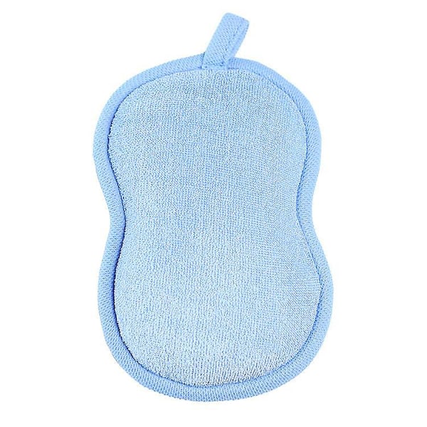 Bambu Babybadsvamp Set 3-pack Ultra Mjuk Absorberande för Känslig Hud Blå Grön Rosa