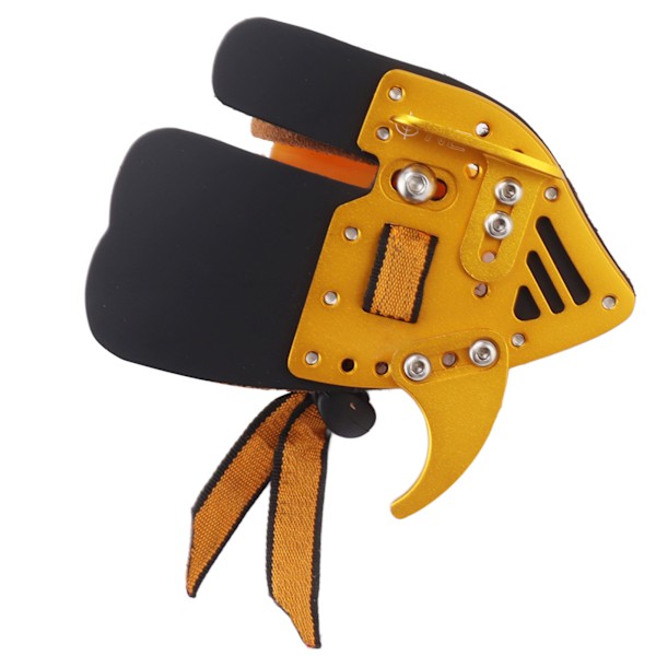 Skyteflik Golden Gold og Black Leather Archery Finger Guard Beskyttelse for Beskyttende Utstyr Skyting M