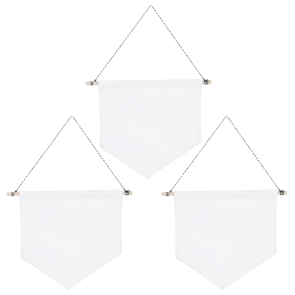 3 st Pin Wall Display Blank Banners Badge Lapel Brosch Display Hänge Dekoration Heminredning Tillbehör Vit M