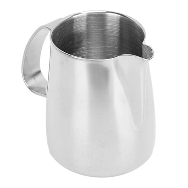Skummende kopp 304 rustfritt stål dryppfri spiss tut integrert melkeskummer kopp kaffesteaming mugge 350ml