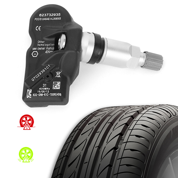 Däcktrycksensor TPMS 36106798872 OE passar till X1 X3 X4 Z4