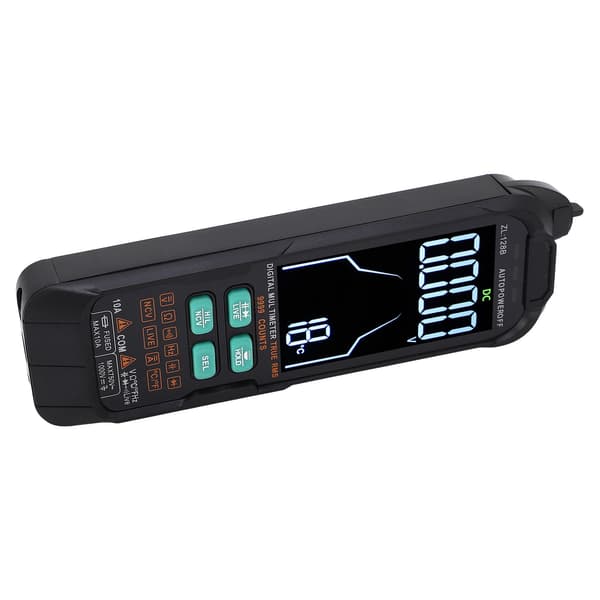 Digitalt Multimeter Bærbart Stort Baggrundsbelyst Display 1000mAh Strømspændingsmåler 0‑1000V