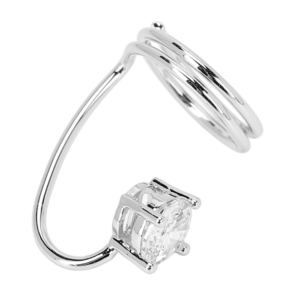 Kvinners fingerneglring Rhinestone fingerneglring dekorasjon for kvinner dame jenter3059 hvitt gull