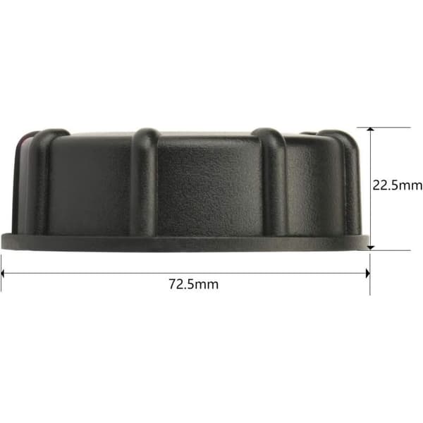S60x6-hætte til 1000 liters tank, 1 tomme