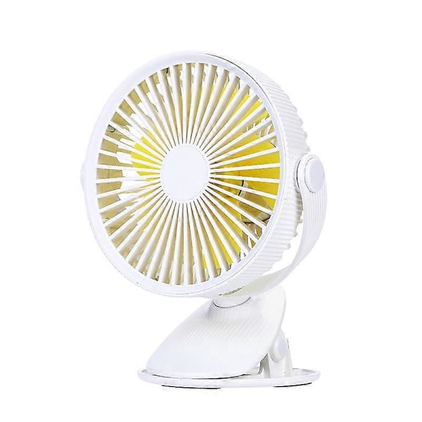 Blanc Lact Mini Klemmevifte, Liten USB-vifte med 4000mAh Oppladbart Batteri, 4 Hastigheter, Maks 14 Timer, Liten og Stillegående for L
