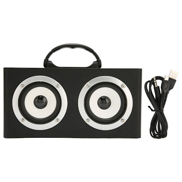 Langaton Bluetooth kaiutin, monitoiminen muodikas kortti, jossa on vahva basso kannettava Bluetooth -pöytäkaiutin, musta (vientiversio)