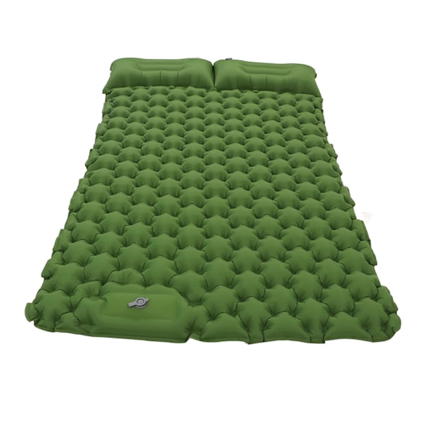 Uppblåsbar sovmössa ergonomisk fotdriven uppblåsbar sovmössa med förvaringsväska för kontor utomhus camping användning grön