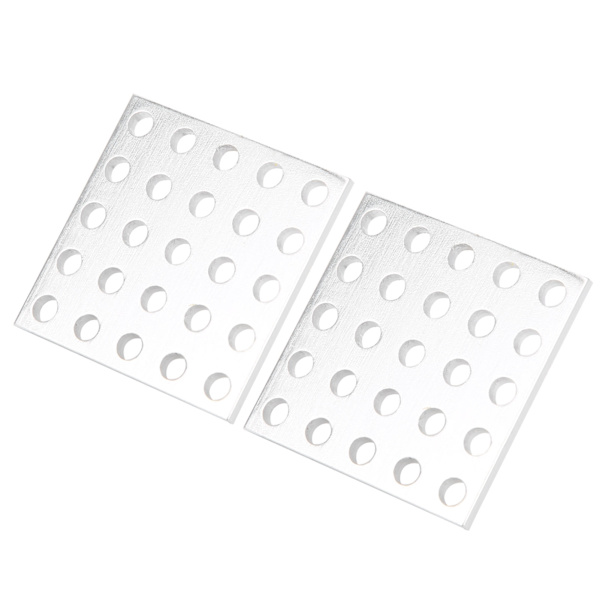 2 stk Aluminium gitterpanelplade Meshpanel industridele 3116‑0040‑0040 5 x 5 hul