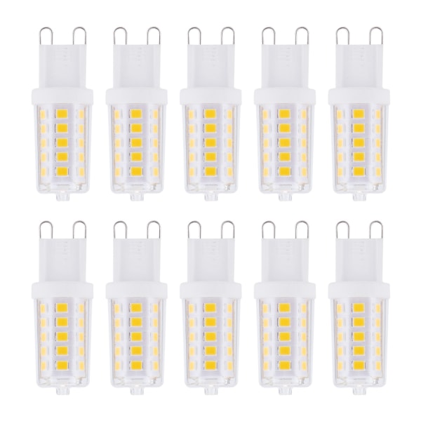 10 STK G9 base LED lyspære 3W 32LED BiPin pære for lysekrone Vegglampe 230V varm hvit