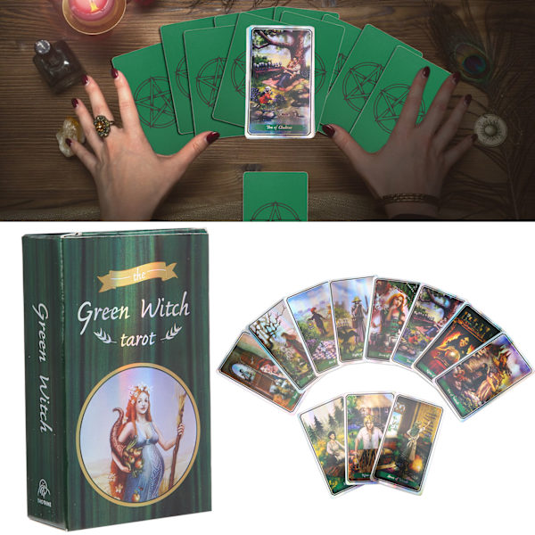 78 stk. Tarotkort - Engelsk skæbne, spådom og lykkefortælling - Kortspil til familiesammenkomster og fester