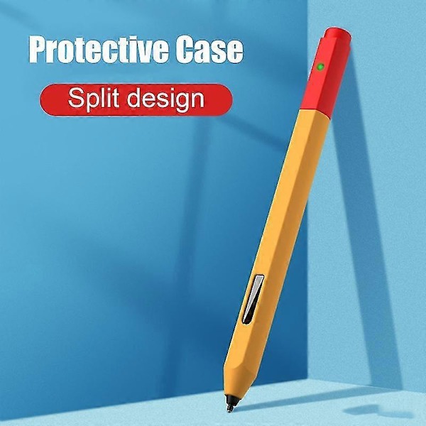 Silikoninen suojakotelo stylus-kynälle ja kynän suojus - Yhteensopiva Microsoft Surface Pen -kynän kanssa - Naarmuuntumaton stylus-kynän suojus, oranssi