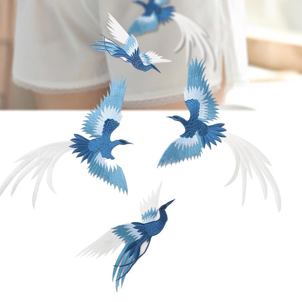 Phoenix Bird Combination Brodert Patch Cloth Sticker Applique Craft Clothing Accessories