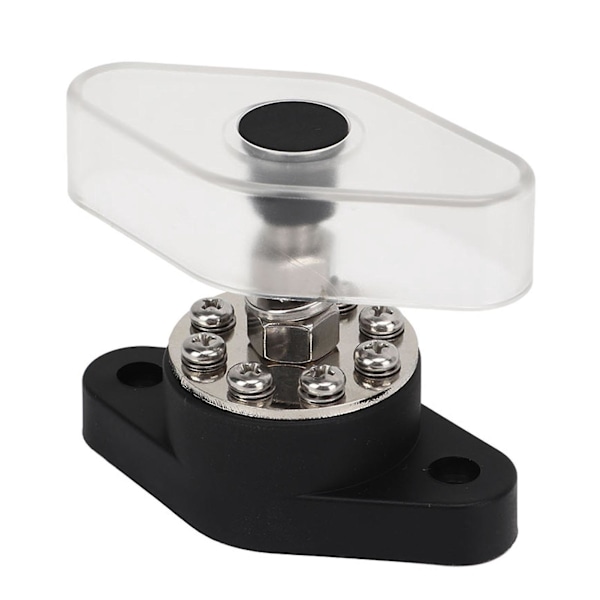 3/8in 180A Strømfordelingsblok 8+1 Punkts Samleskinne Junction Post med Transparent Dæksel
