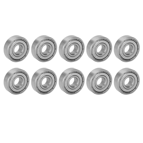 10 stk. S608Z 8x22x7mm Kuglelejer i rustfrit stål til Longboards Rulleskøjter Dele