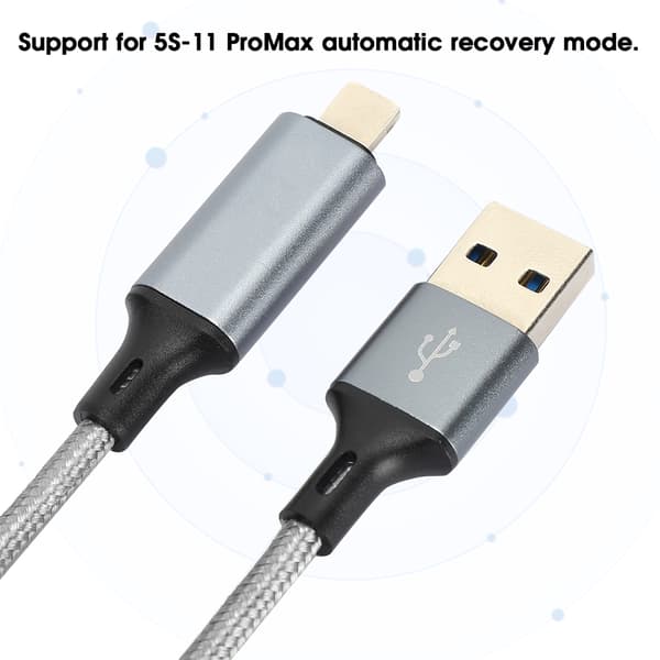 Högkvalitativ borstmaskin servicekabel USB3.0 adapterlinje snabbladdning för IOS-system