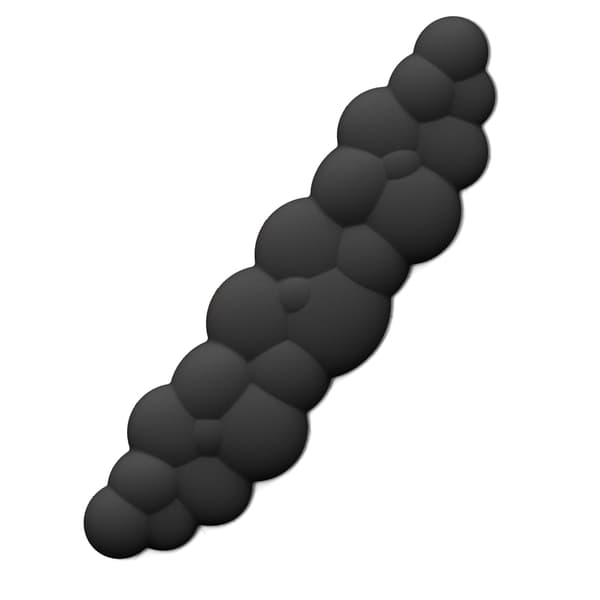 Sky Mousepad med Håndledsstøtte - Sød, Træthedsreducerende, Blød, Deformationsfri, Hukommelsesskum Håndledsstøtte til Tastatur, Sort