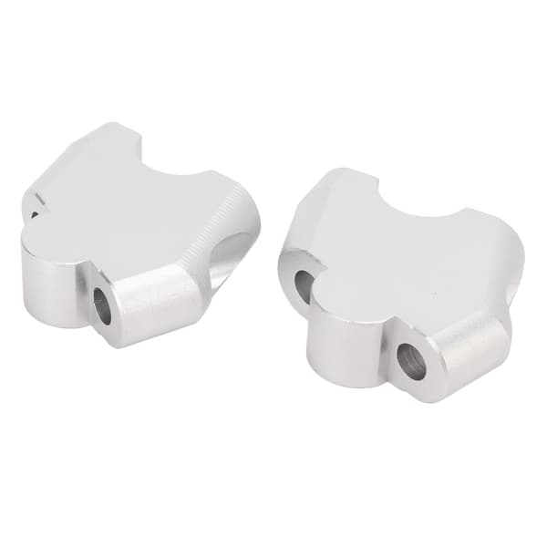 2PCS Styrhöjarklämma Aluminiumlegering Ersättning för CB500F CB500X 2013-2017 Silver