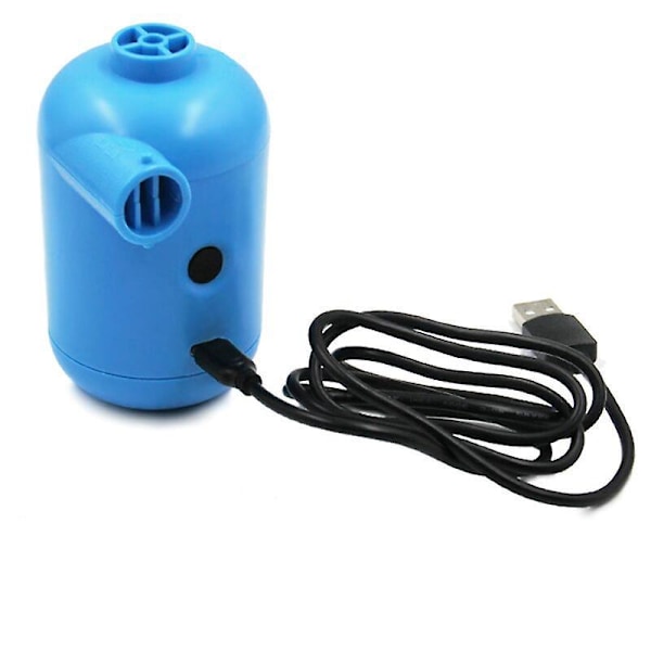 Mini Elektrisk Pumpe, USB Bærbar Elektrisk Luftpumpe for Camping, Rask Oppblåser og Tømmer, 3 Dyse Oppblåser for Luftbassengleker