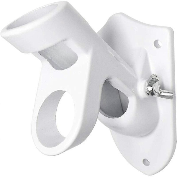Justerbar Flaggstångshållare Flaggfäste Aluminium Flaggstångsbas med Två Lägen för En Flaggstång (Vit), Hem- och Skoltillbehör