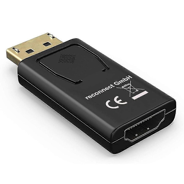Displayport Til Hdmi Adapterdp Til Hdmi Adapterkompatibel Med Lenovo, Hp, Dell, Oculus, Gpu, Amd, Nvidia, Etc