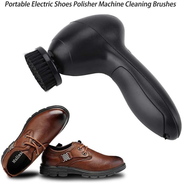 Sähköinen kengänkiillotuskone 4 vaihdettavalla harjaspäällä miesten kenkien hoitoon ja matkalahjaan